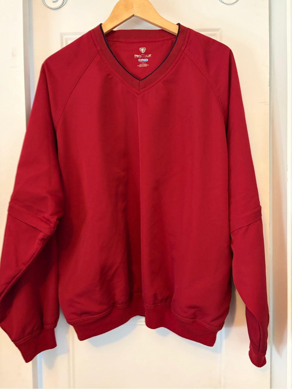 Men’s V-Neck Sweater - Crimson Red